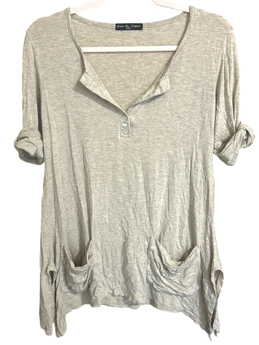 Kim & Cami Grey Blouse (S)